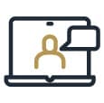 Icon für Online-Kurse im Stressmanagement.